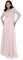 Maya Deluxe Women's Maya Embellished Long Sleeve Maxi Dress Bridesmaid, Frosted Pink, 12