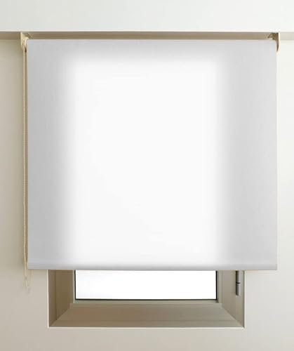 Estor Enrollable Translúcido a Medida Elite -Cortina Moderna para Ventanas–Cadena de Repuesto– Luz y Privacidad. Medidas Ancho x Alto. Color Blanco. Medida 40cm x 160cm