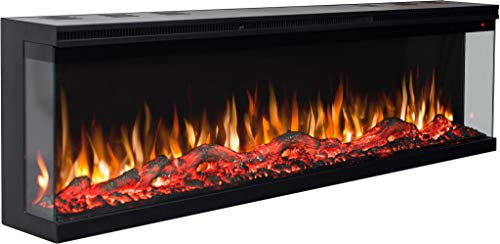 AFLAMO Unique (165 x 43 x 20) Cheminée électrique murale LED unique 166 cm
