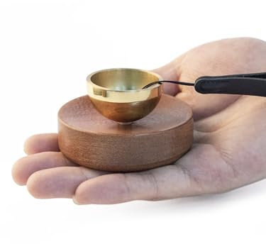 klangschale klein I Herzerwärmender Engelsklang I Portable-Klangschale I Super Mini Klangschale für unterwegs I Das ganze Seht ist sehr schön verarbeitet und ideal zum Verschenken.
