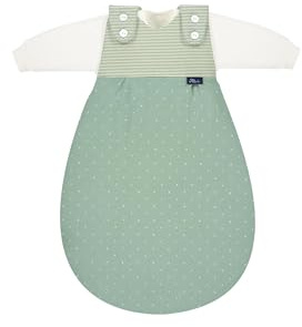 Alvi Baby-Mäxchen 3-teilig Baumwolle Baby Schlafsack Set, 2.5 TOG, Sommer- und Winterschlafsack, mitwachsendes Schlafsystem aus Baumwolle LaLeLu Greendream - Grün