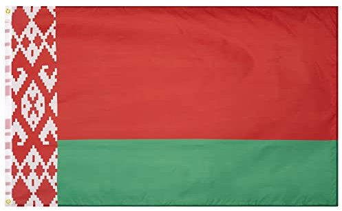 MUWO Flagge Nations Together 90 x 150 cm Nationalmanschaften, doppelseitige Gartenflagge, wetterfeste Fanflagge, Fußballflagge Polyester Länderfagge Deutschland mit Ösen (Belarus)