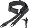 ZONSUSE Gewehrriemen 2 Punkt Sling,Airsoft Schlinge,Trageriemen Gewehr 2 Punkt,Einstellbar Waffengurt Gewehr, mit Metallhaken,für Airsoft Schrotflinte Shotgun Jagd Camping Outdoor (1-Schwarz)