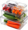 HASA zone Fridge Organisers with Lids Set of 7, Stackable Fridge Organisers, Fruits Vegetable Freezer Storage Boxes, Clear Storage Containers for Kitchen, Cupboards, Freezer, Cabinets, Pantry
