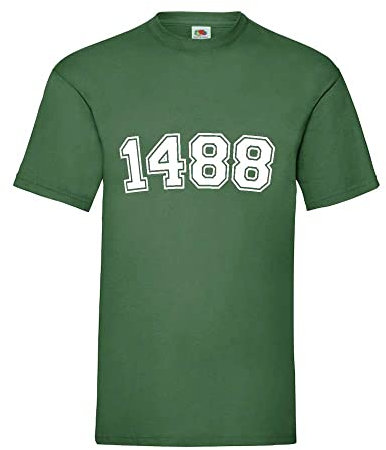 Camiseta de hombre 1488, verde botella, XL