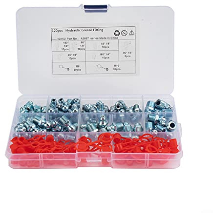 60-teiliges metrisches hydraulisches Zerk-Fett-Armatur mit 60 Abdeckungen, Sortimentsset