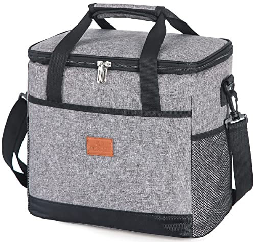 MCXKJ 27L Kühltasche Gross Thermotasche Cooler Bag Einkaufstasche Kühlbox Thermo Tasche Lunchtasche Picknicktasche isoliert faltbar für Picknick Camping BBQ Büro Lebensmitteltransport