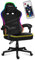 huzaro Force 4.4 RGB Black | LED Beleuchtung Gaming Stuhl Bürostuhl Schreibtischstuhl Ergonomischer Kunstleder Stoff | Kopfstütze Lendenkissen Höhenverstellbar Wippfunktion 130 kg belastbar | Schwarz