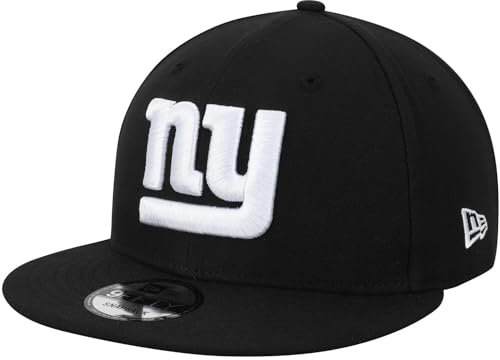 New Era NFL 9FIFTY Black White Adjustable Snapback Hat Cap One Size Fits All, New York Giants, Einheitsgröße