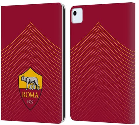 Head Case Designs Licenza Ufficiale AS Roma Freccia Grafica Crest Custodia Portafoglio in Pelle Compatibile con Apple iPad Air 11 2020/2022/2024/2025