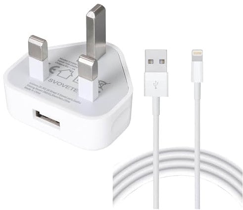Charger Plug and 1.5 M Cable Compatible for iPhone 6 7 8 6s Plus 11 XR XS Max 5S 5 X 12 mini SE