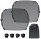 Generico Tendine Parasole Auto Bambini con Ventosa Universali per Finestrini Laterali - 44x36cm | Tende Oscuranti Para Sole Per Macchina (Nere)