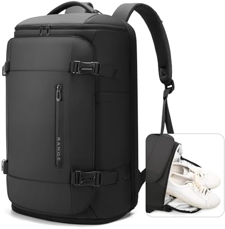 BANGE 40L Travel Backpack with Shoe Compartment