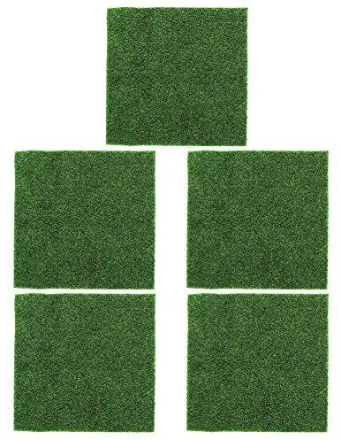 Zoeyilan 5 pièces de Gazon Artificiel, Tapis carré de Gazon Artificiel de 11,8 x 11,8 Pouces, Faux Gazon de Jardin Artificiel, Gazon de Jardin synthétique pour la décoration de Balcon