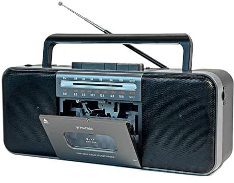 WIITHINK Portable Cassette Player Recorder, AM/FM/SW Radio, Bluetooth, USB/SD, 10W Speaker, Record to Cassette/USB/SD, MP3 Converter