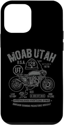 Custodia per iPhone 12 mini Moab Utah Route U-128 Colorado River Retro Design Moto