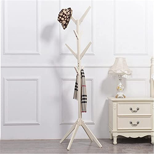 ASumPio Portemanteau, Portemanteau, Portemanteau en Bambou avec 8 Crochets, Portemanteau pour Vêtements, Chapeaux, Sacs À Dos, Parapluies, Hall D'Entrée,D