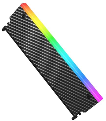 Muuoeou Computer ARGB Memory Module Heatsink Shim Cover Wavy Enhanced Cooling DDR3 DDR4 DDR5 PC RAM Cooler Radiator Armor Black