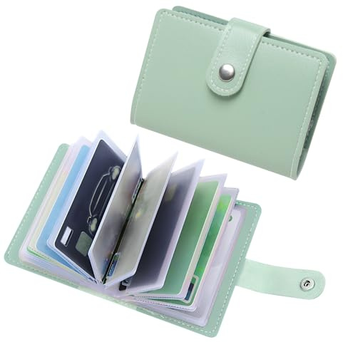 Greacesrio Porte Carte de Crédit Femmes Homme, Protection | Contre Les RFID Cartes de Crédit 26 Fentes Porte-Cartes, Porte Carte de Visite PU Cuir pour Carte de Crédit