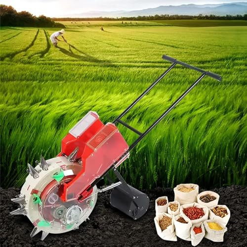 Spandiconcime e seminatore per prato – Seminatrice di precisione per prati e giardini – Profondità regolabile 3,6 – 7,6 cm – Spandiconcime per prato per una perfetta crescita dell'erba