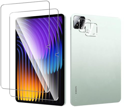 Anoowkoa 2+2 Pack for Xiaomi Pad 7/Xiaomi Pad 7 Pro 12.1 Inch Screen Protector with Camera Lens Protector,Tempered Glass Tablet Film Anti Scratch Easy Installation