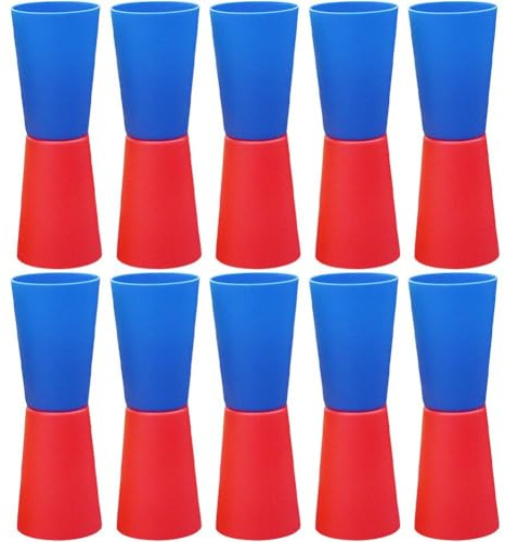 10pcs/set Funny Games Flip Cup Outdoor Quick Stacking Cups Games Body Coordination Dynamic Movement Games for Children Kids