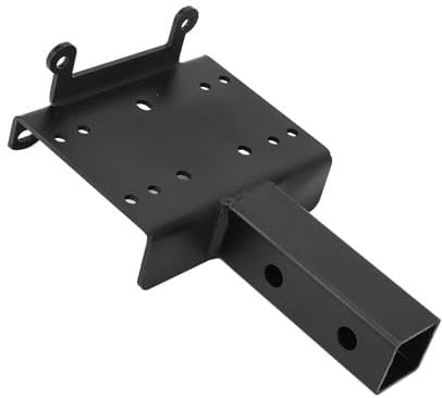 ATV Winch Mount Plate, Metal Material Winch Bracket 8T Breaking Strength Hitch Mount for ATVs UTVs Lawn Garden Equipment