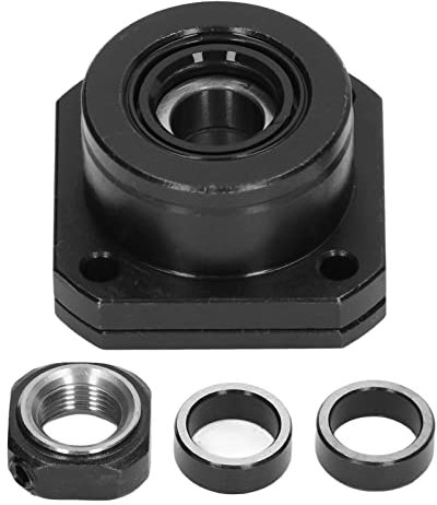 FK12 Ball Screw End Support | 12mm Carbon Steel CNC Mount for SFU1604 / SFU1605 / SFU1610 | High Rigidity & Treated Against | C7 Accurate Bearing