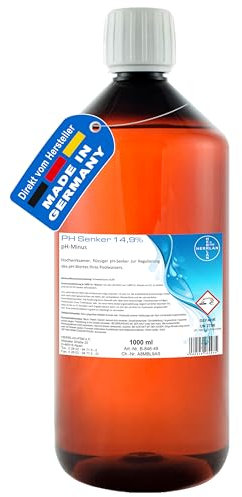 HERRLAN® PH Senker 14,9% – 1 Liter – Flüssiger pH-Senker für Pool & Schwimmbad - Professionelle pH-Regulierung für Chlor- & Salzwasseranlagen - Made in Germany