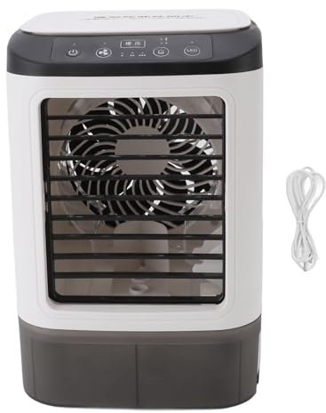 TOPINCN Tragbare Klimaanlage, 12W USB -Antriebsantriebs -Luftkühler mit 900 Ml Wassertank, 3 in 1 Mini -Wechselstrom Zum Abkühlen von Befeuchtungsfeuchtigkeitsnebel für Heimatauto