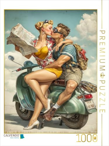 Puzzle · Für den Rollerfahrer - EIN heißes Küsschen | 1000 Teile · Lege-Größe 64 × 48 cm · CALVENDO Puzzle
