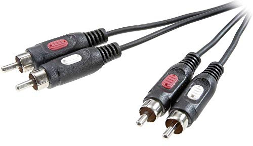 Vivanco Hochwertiges Audio Kabel, 2x Audio Stecker auf 2x Audio Stecker, Geschirmt, 15m, Stereo Audio