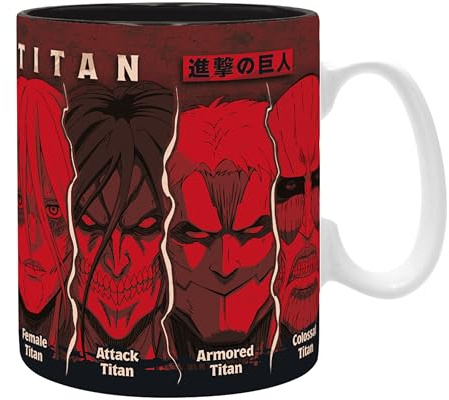 Merchandising Attack On Titan: Abystyle - All Titans (Mug 460 Ml / Tazza)