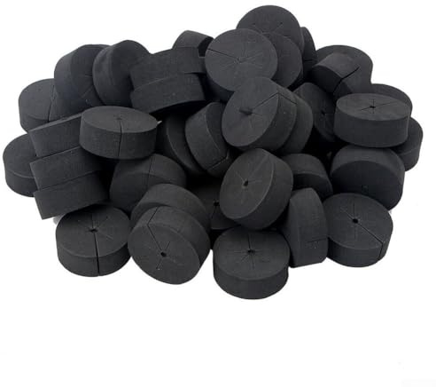 Bulevisiter Collari clonatori da giardino per macchine clonatrici idroponiche, inserti in schiuma di neoprene di alta qualità con design a 8 razze per talee e clonatori fai da te, 50 pezzi (nero)