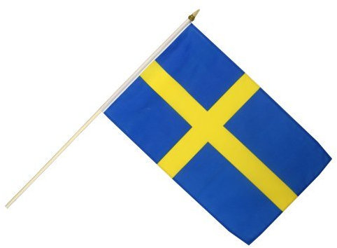 Flaggenfritze Stockflagge Schweden - 30 x 45 cm