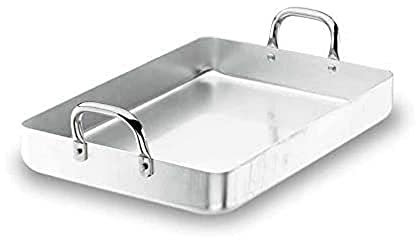 LACOR 20555F Rustidera con Asa Fija Aluminio, 55 x 37 x 7.7 cm