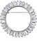 Kreis Des Lebens Baguette Schliff CZ Klar Ewigkeit Rundes Design Schal Brosche Anstecknadel Für Frauen Versilbert Mittlere Größe 1,5 Durchmesser