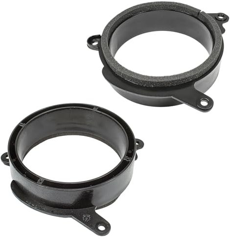 tomzz Audio 2834-005 Lautsprecherringe Adapter Halterungen kompatibel mit Mercedes E-Klasse W210 Fronttür für 165mm DIN Lautsprecher