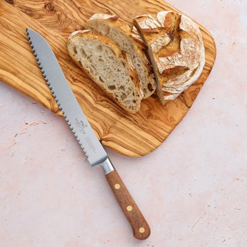 Lion Sabatier 813386 Périgord Brotmesser 20 cm | Klinge aus Edelstahl und Messingnieten, zum Schneiden von Brot, Baguettes und Gebäck