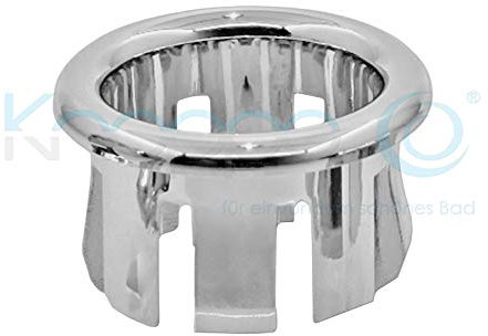 Waschbecken Design Überlauf Abdeckung, Überlaufblende - KNOPPO Set - 2 x Ring (chrom)