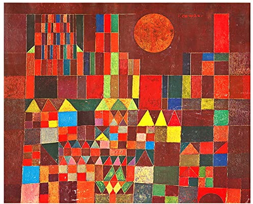 Legendarte - Kunstdruck auf Leinwand - Burg und Sonne Paul Klee - Wanddeko, Canvas cm. 80x100