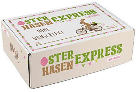 Herz & Heim® Geschenkbox zu Ostern mit Namen und Wunschtext Osterexpress