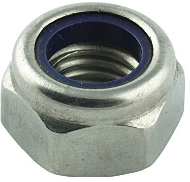 Eisenwaren2000 | M7 Sicherungsmuttern (20 Stück) - selbstsichernde Stoppmuttern niedr. Form DIN 985 - ISO 10511 - Edelstahl A2 V2A - rostfrei