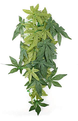 K¨¹nstliche Pflanzen gef?lschte Bl?tter Kunststoff gr¨¹nes Gras mit Saugnapf f¨¹r Aquarium Reptil Terrarium Lebensraum Box Cage Terrarium Ornamente au?erhalb Hausgarten umweltfreundliche(40cm/15.75in)