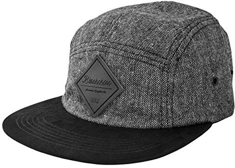 Blackskies® Bliss Vol. II 5-Panel Cap | Damen Herren Baseball Camp Mütze Kappe Surfer Skater Snapback Strapback Schwarz Kunst-Wildleder