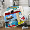 BLAMARIA Tagesdecken Cartoon Anime Snoopy Muster Sherpa Decke Erwachsene Kinder Warme Freizeit Couch Stuhl Weiche Decke (C) 150 * 200 cm