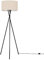 MiniSun | Modern Gloss Black Metal Tripod Floor Lamp with a Beige Shade | Floor Lamps & Torchieres, Home Décor, Improvement & Lifestyle Essential