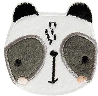 Mono-Quick Bügelbild Aufnäher Patch Applikation zum Aufbügeln Zoo Tiere Panda 5,5 cm