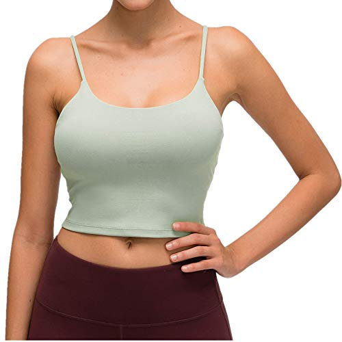 Lemedy Sport-BH, für Damen, gepolstert, Fitness, Workout, Laufshirt, Yoga, Tanktop - - Medium