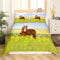 Loussiesd Pferdethema Bettwäsche Set 3D Pferd Bettbezug Mann Jungen 3 Stück 155x220cm + 80x80cm Atmungsaktive Polyster Betten Set mit 2 Kissenbezügen, Reißverschluss, Tiere